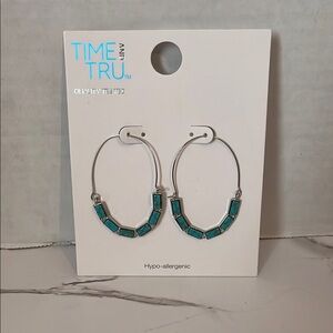 Time and Tru Silver Hoop Earrings